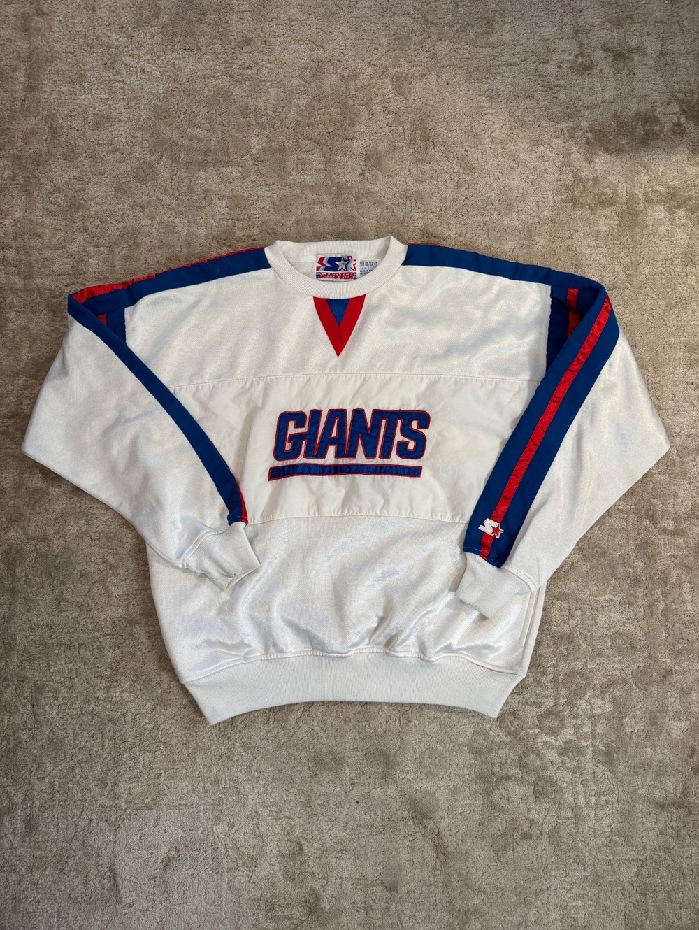 Vintage Starter New York Giants Pullover Sweatshirt Size L